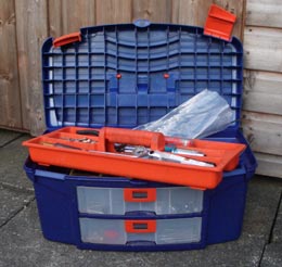 disorganised untidy toolbox